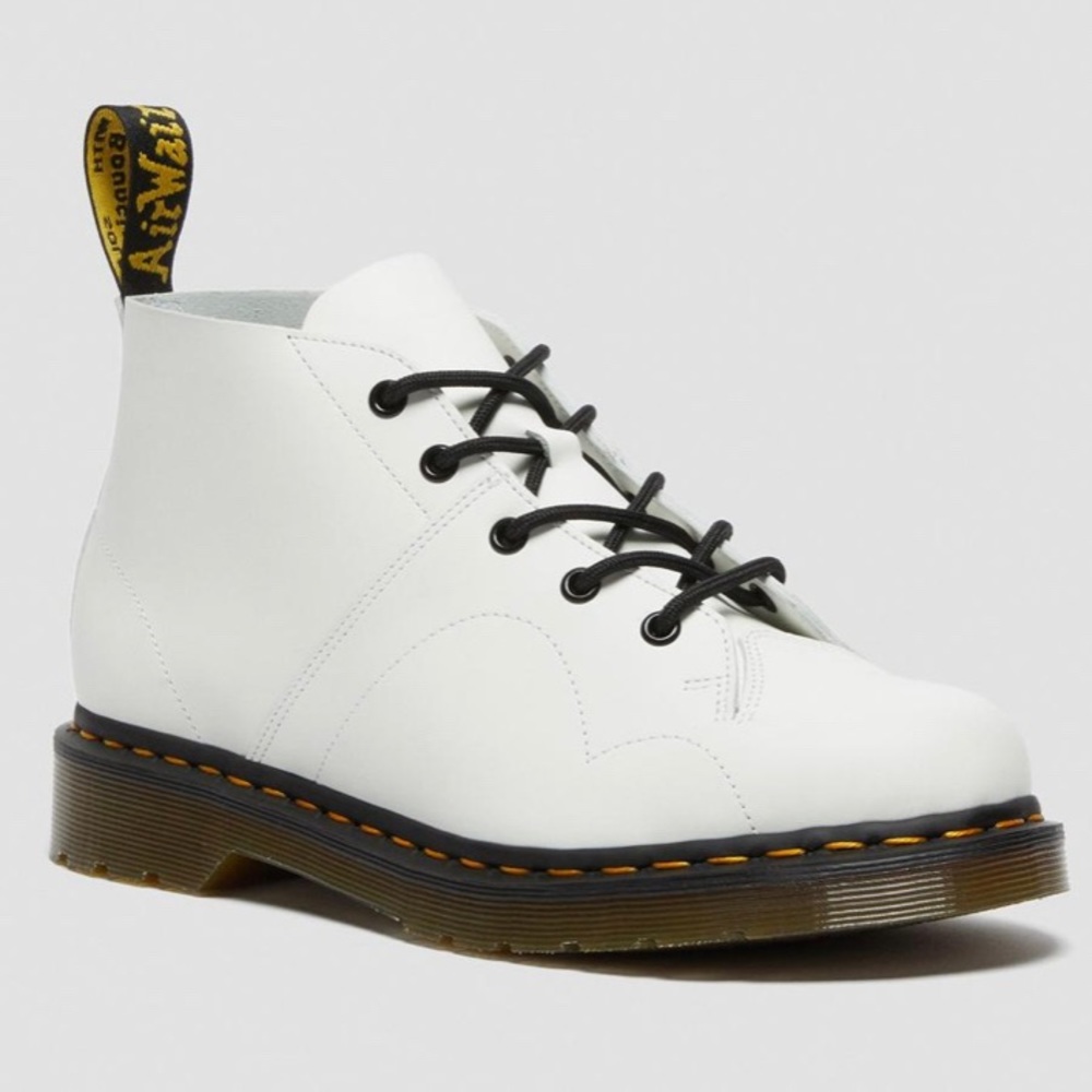 NWT Dr. Martens White Church Smooth Leather Monkey Boots